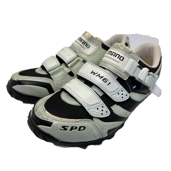 Shimano WM61 Mountain Bike Shoes Womens 7.2 US Ratcheting Microadjustable Strap - Picture 3 of 16